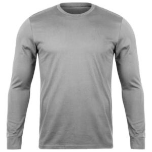 CAMISETA TÉRMICA CINZA CLARO MANGA LONGA SEGUNDA PELE PROTEÇÃO UV 50