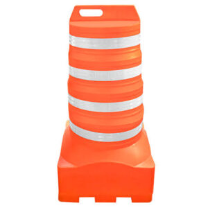 CONE BARRIL BASE QUADRADA FAIXA REFLETIVA