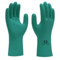 LUVA NITRILICA MARCA SUPER SAFETY REFERENCIA SUPERGREEN CA 33334 TAMANHO 9