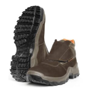 BOTINA NOBUCK C/BIQUEIRA DE PVC MODELO VITÓRIA VELCRO CA45374