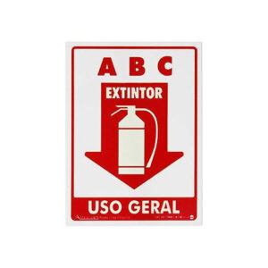 PLACA FOTOLUMINESCENTE EXTINTOR ABC PAF908 15x20