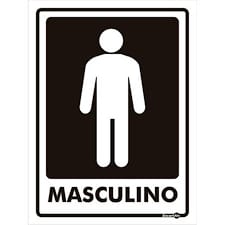 PLACA DE SINALIZAÇÃO MASCULINO PS-66 15x20