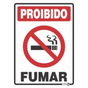 PLACA DE SINALIZAÇÃO PROIBIDO FUMAR PS-110 15X20