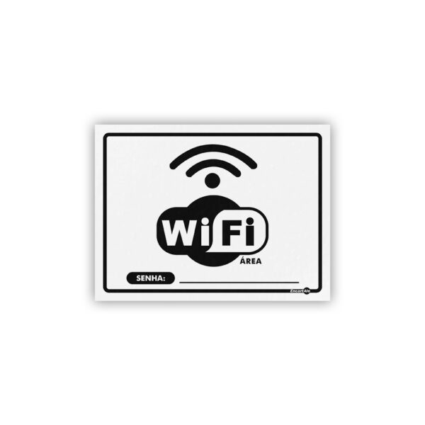 PLACA DE SINALIZAÇÃO WI-FI PS-633 15x20